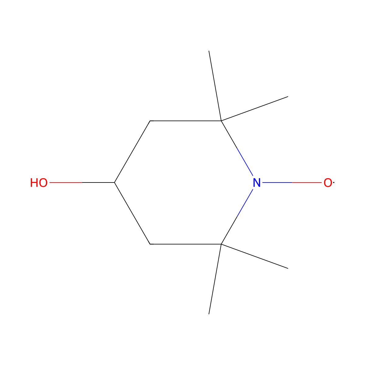 Tempol molecular structure, CAS 2226-96-2