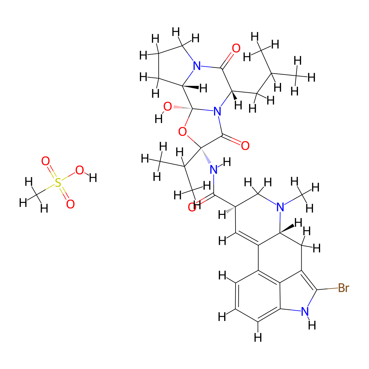 Bromocriptine Mesylate molecular structure, CAS 22260-51-1