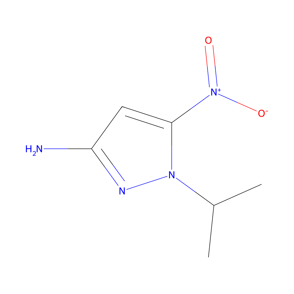 1-Isopropyl-5-nitro-1H-pyrazol-3-amine molecular structure, CAS 2226033-94-7