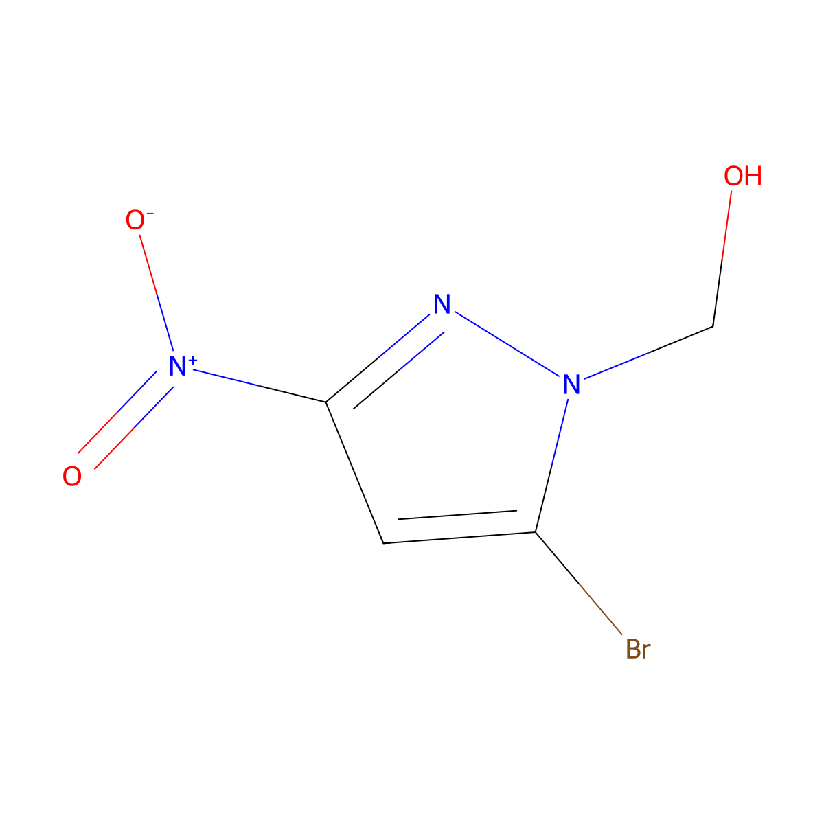 (5-bromo-3-nitro-1H-pyrazol-1-yl)methanol molecular structure, CAS 2226034-05-3