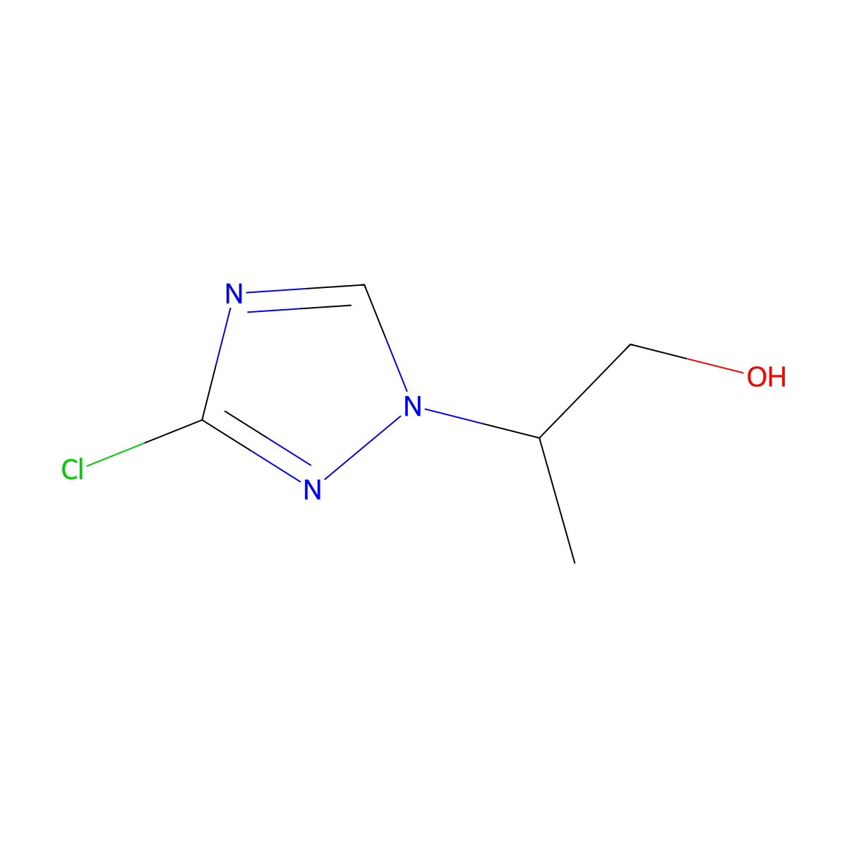 2-(3-chloro-1H-1,2,4-triazol-1-yl)propan-1-ol molecular structure, CAS 2226034-14-4
