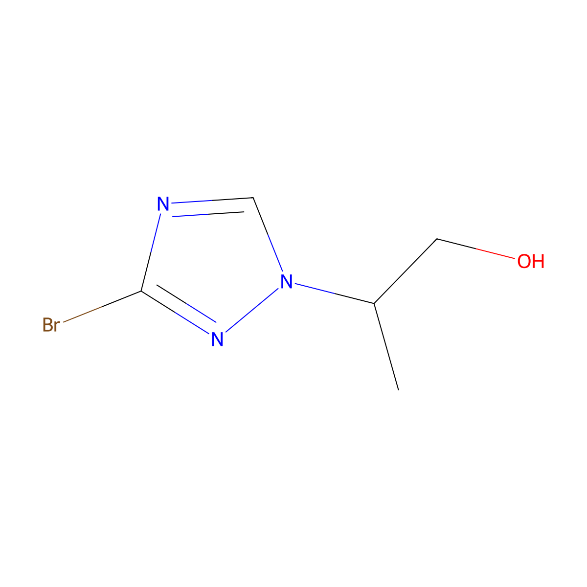 2-(3-bromo-1H-1,2,4-triazol-1-yl)propan-1-ol molecular structure, CAS 2226034-18-8