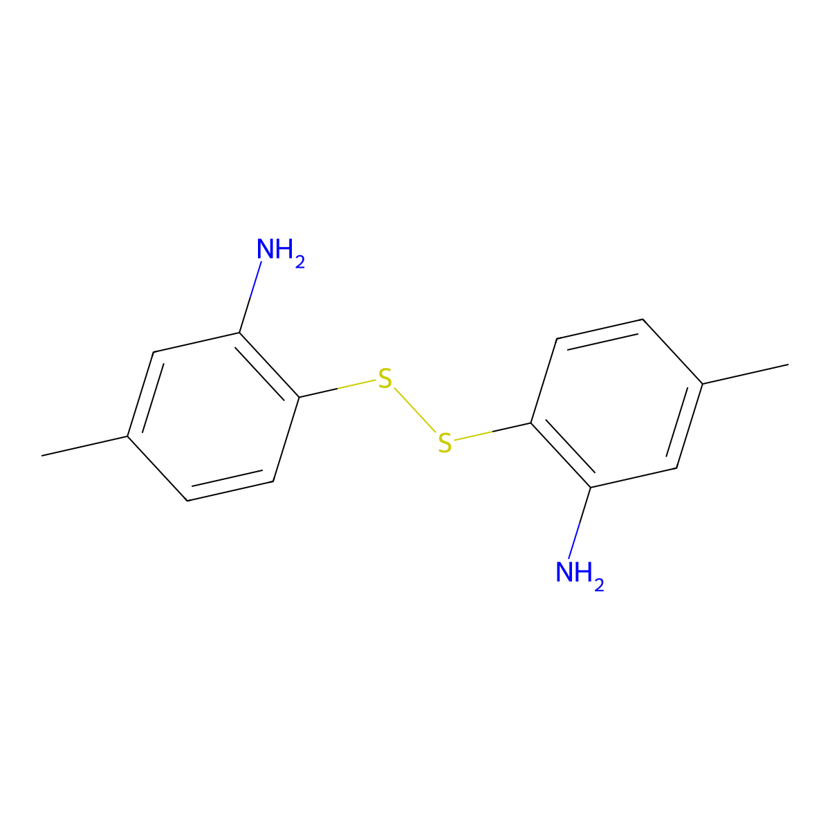 6,6'-Disulfanediylbis(3-methylaniline) molecular structure, CAS 22261-57-0