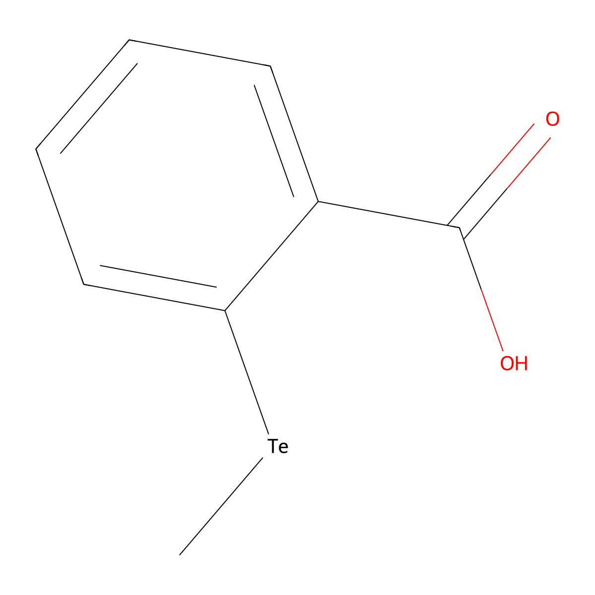 Benzoic acid, o-(methyltelluro)- molecular structure, CAS 22261-92-3