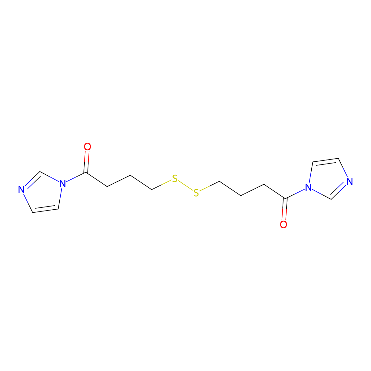 4,4'-Disulfanediylbis(1-(1H-imidazol-1-yl)butan-1-one) molecular structure, CAS 2226114-37-8