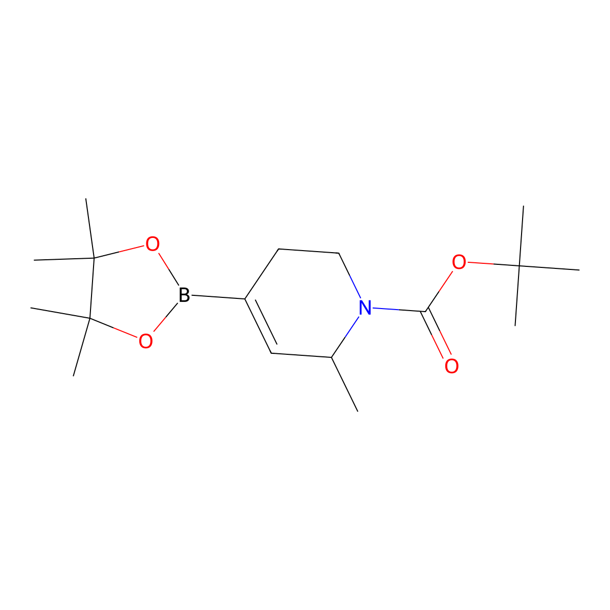 Tert-butyl (R)-6-methyl-4-(4,4,5,5-tetramethyl-1,3,2-dioxaborolan-2-YL)-3,6-dihydropyridine-1(2H)-carboxylate molecular structure, CAS 2226134-36-5