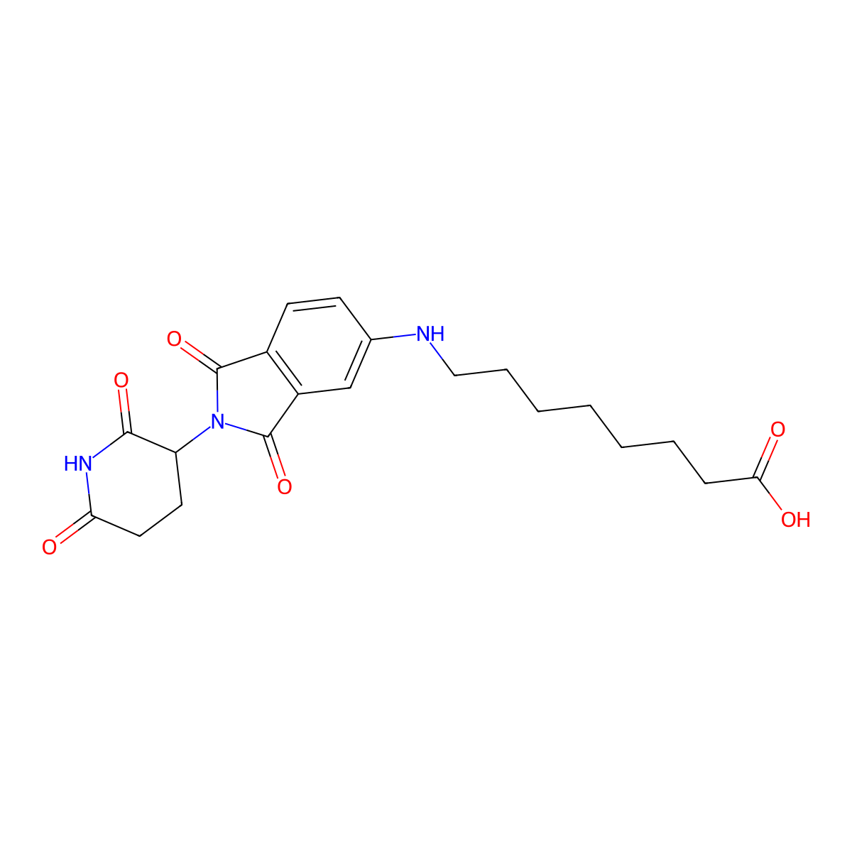 8-((2-(2,6-Dioxopiperidin-3-yl)-1,3-dioxoisoindolin-5-yl)amino)octanoic acid molecular structure, CAS 2226139-40-6