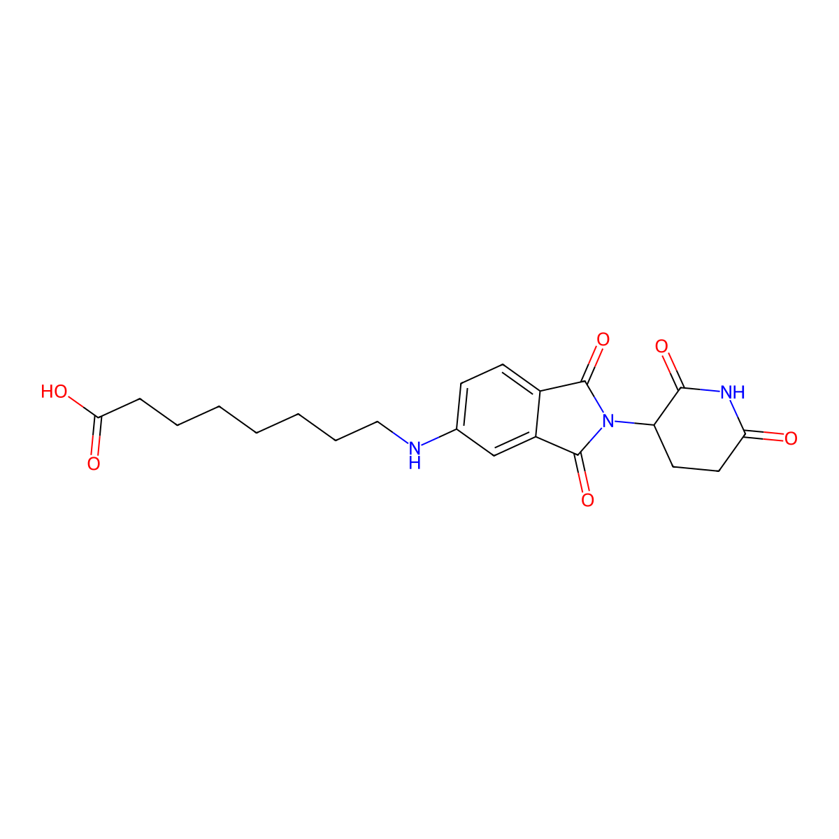 8-((2-(2,6-Dioxopiperidin-3-yl)-1,3-dioxoisoindolin-5-yl)amino)octanoic acid molecular structure, CAS 2226139-40-6