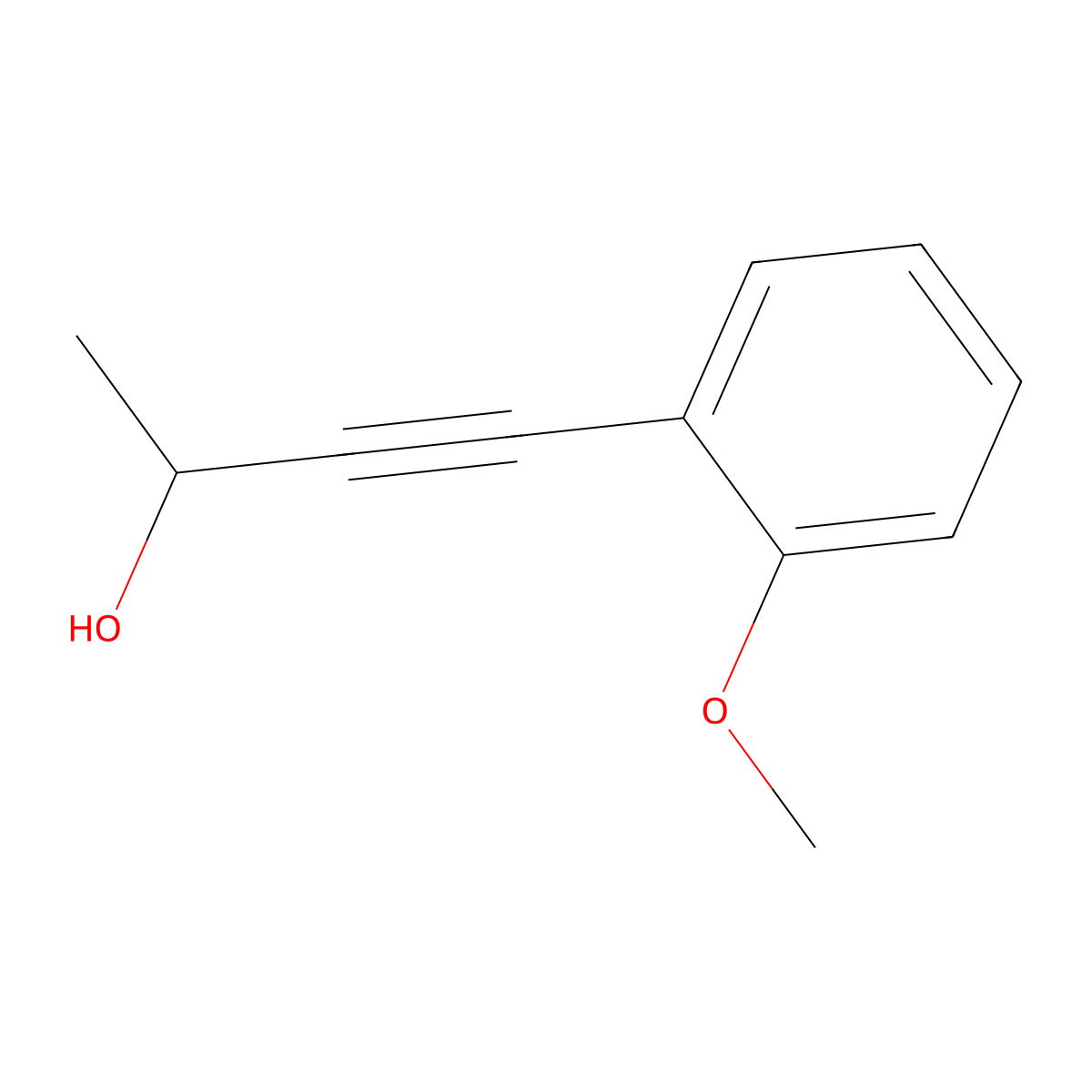 4-(2-Methoxyphenyl)but-3-yn-2-ol molecular structure, CAS 222614-14-4