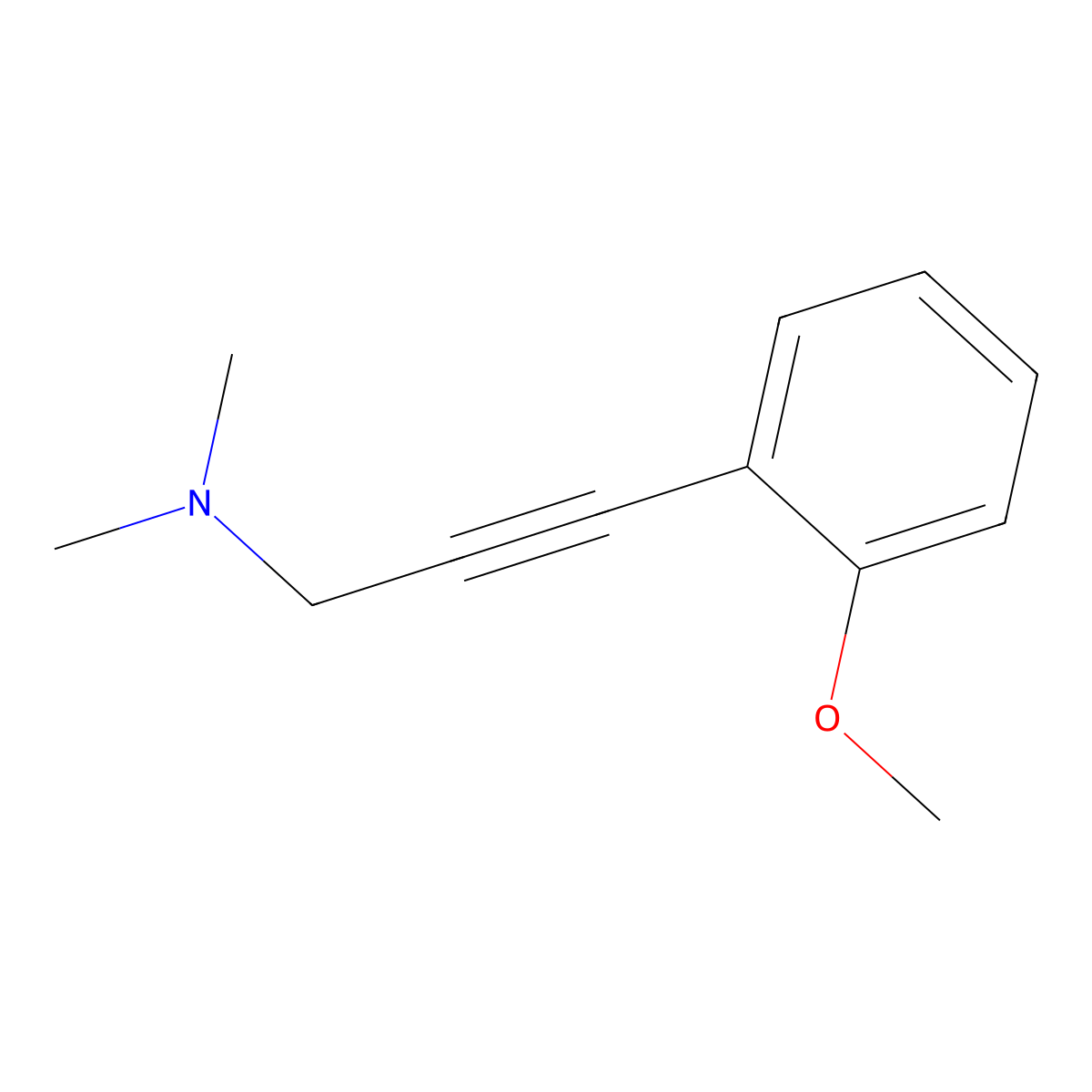 3-(2-Methoxyphenyl)-N,N-dimethylprop-2-yn-1-amine molecular structure, CAS 222614-15-5