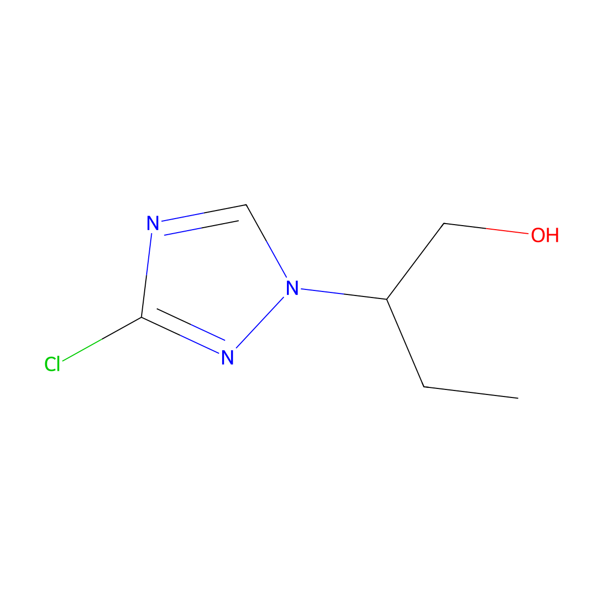 2-(3-chloro-1H-1,2,4-triazol-1-yl)butan-1-ol molecular structure, CAS 2226182-78-9
