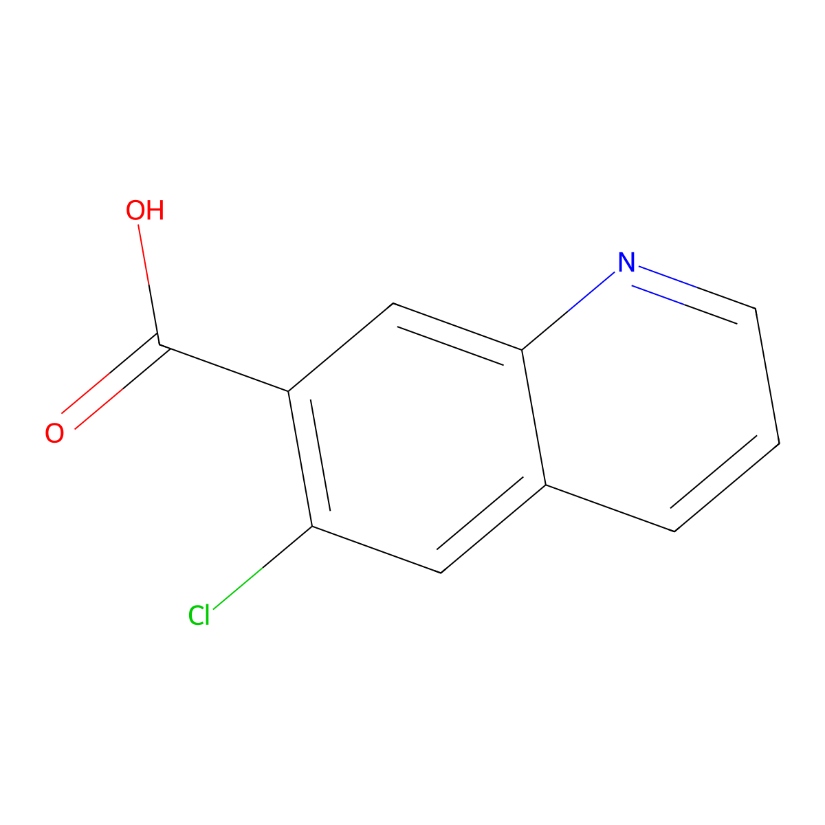 6-Chloroquinoline-7-carboxylic acid molecular structure, CAS 2226197-95-9