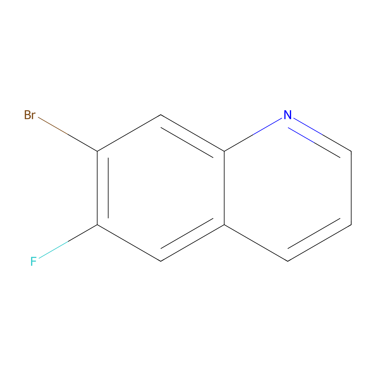 7-Bromo-6-fluoroquinoline molecular structure, CAS 2226197-96-0