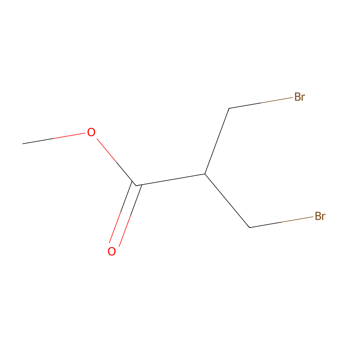 Methyl 3-bromo-2-(bromomethyl)propanoate molecular structure, CAS 22262-60-8