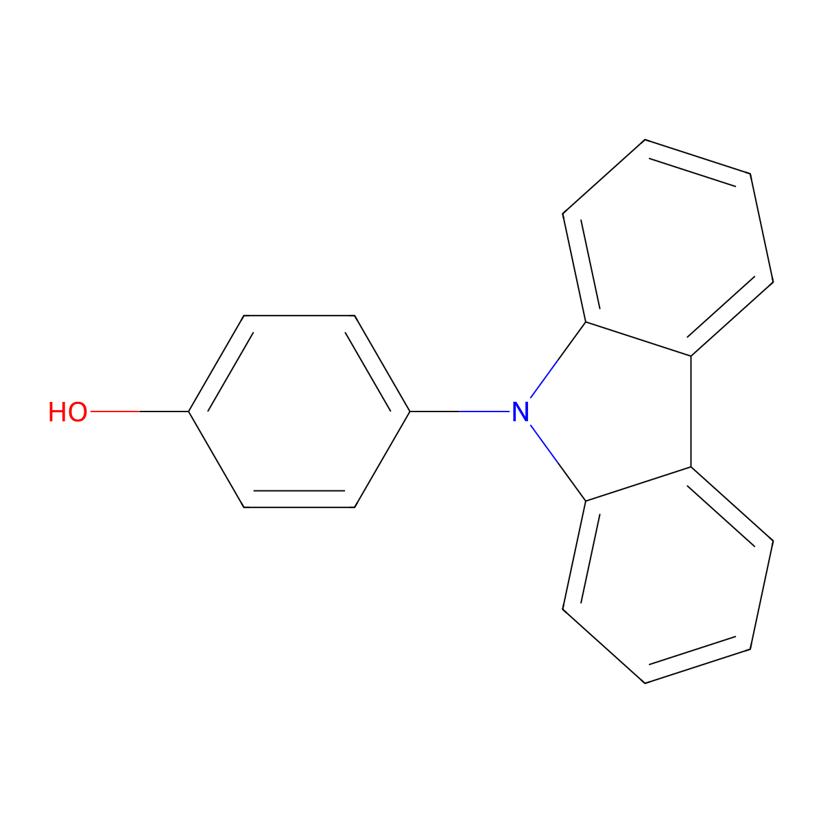 4-(9h-Carbazol-9-yl)phenol molecular structure, CAS 222620-05-5