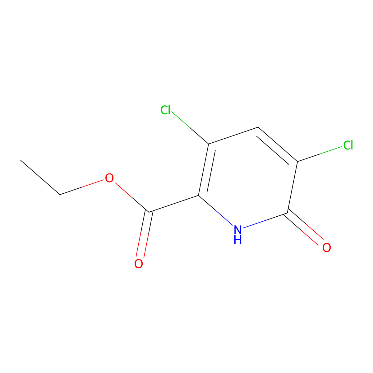 Ethyl 3,5-dichloro-6-oxo-1,6-dihydropyridine-2-carboxylate molecular structure, CAS 2226204-84-6