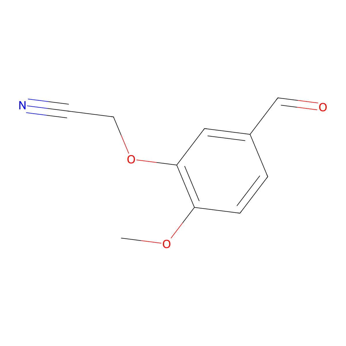 2-(5-Formyl-2-methoxyphenoxy)acetonitrile molecular structure, CAS 222622-86-8