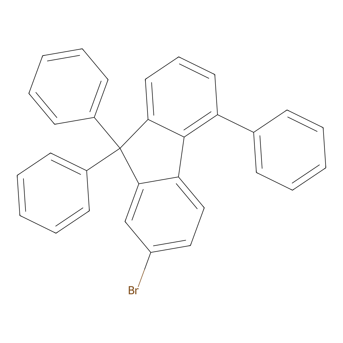 2-Bromo-5,9,9-triphenyl-9H-fluorene molecular structure, CAS 2226234-90-6
