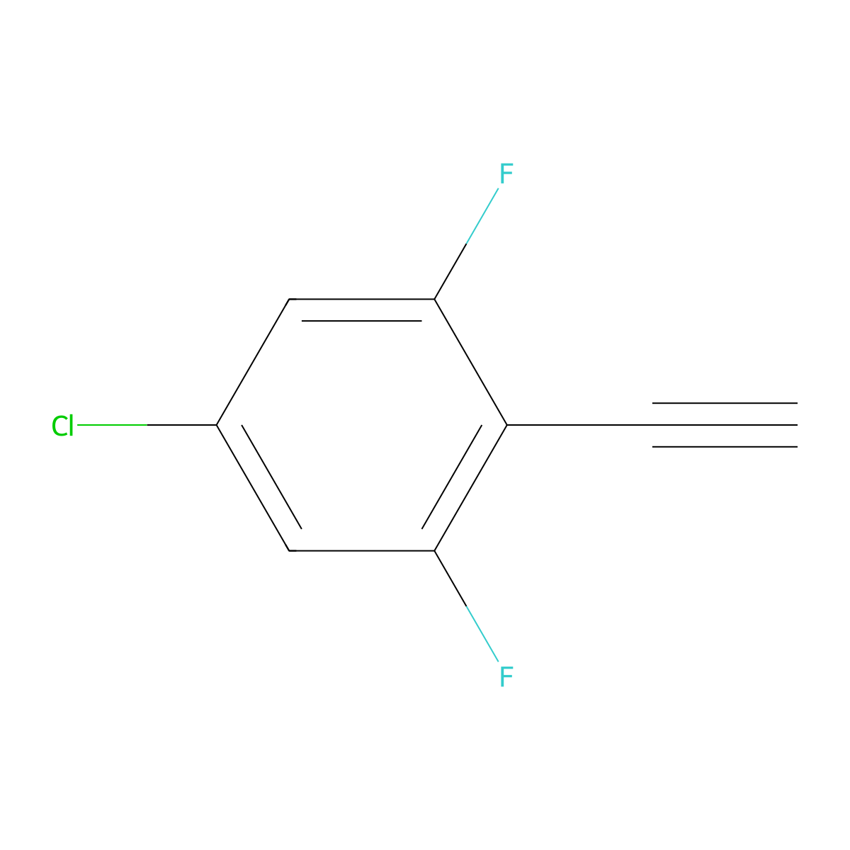 5-Chloro-2-ethynyl-1,3-difluorobenzene molecular structure, CAS 2226288-25-9
