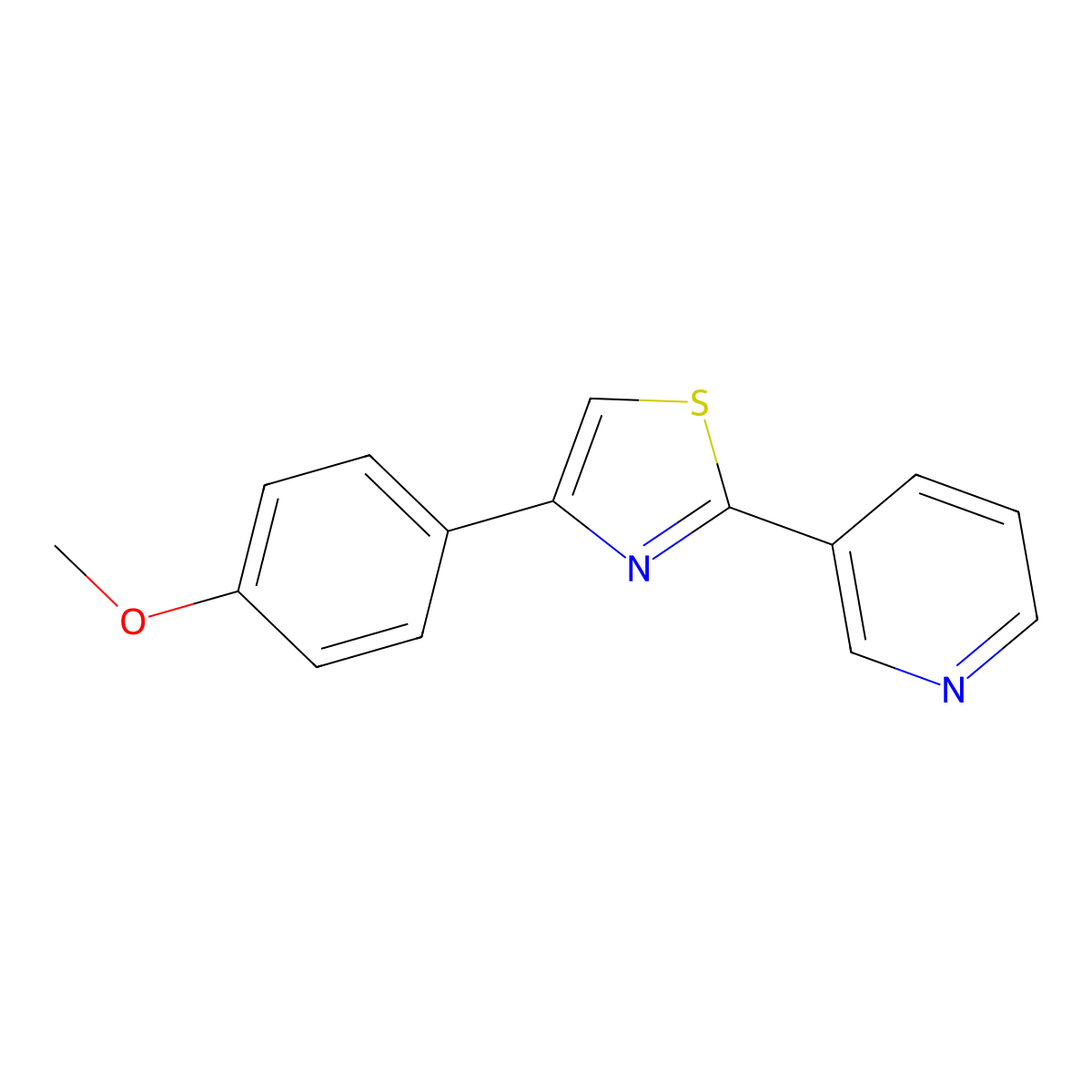 3-[4-(4-Methoxyphenyl)-1,3-thiazol-2-yl]pyridine molecular structure, CAS 222629-46-1