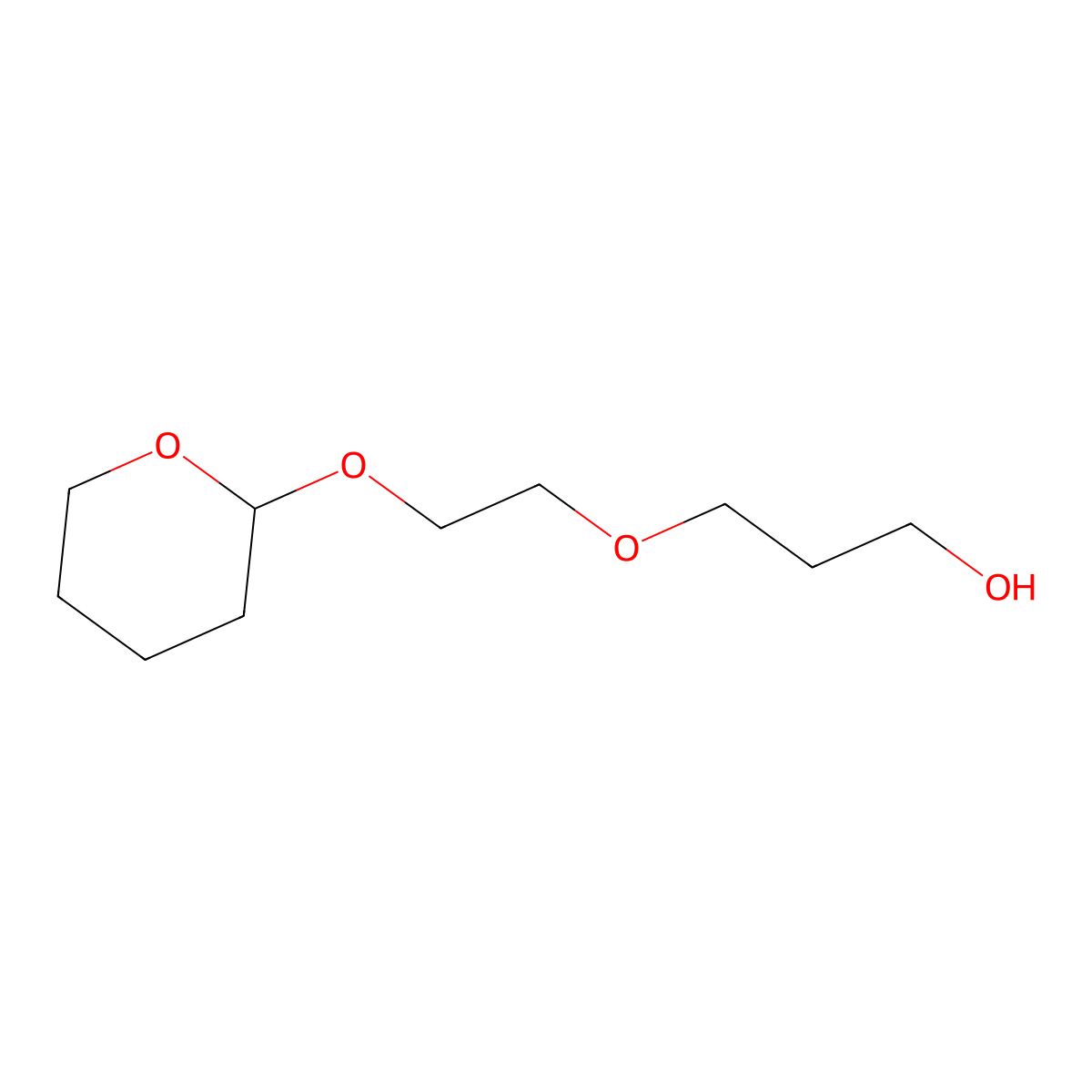 3-[2-(Oxan-2-yloxy)ethoxy]propan-1-ol molecular structure, CAS 2226302-82-3