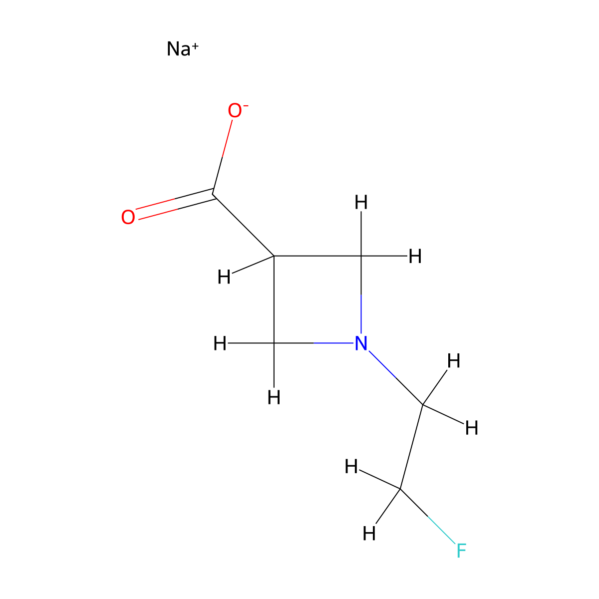 Sodium 1-(2-fluoroethyl)azetidine-3-carboxylate molecular structure, CAS 2226305-37-7