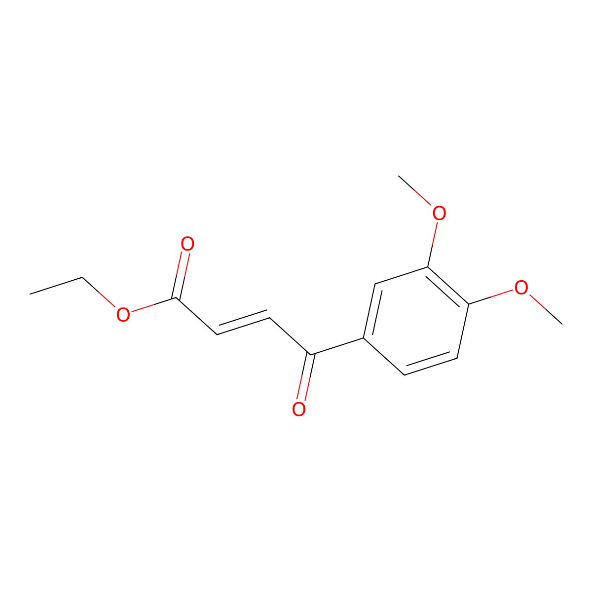 Ethyl 4-(3,4-dimethoxyphenyl)-4-oxo-2-butenoate molecular structure, CAS 222634-44-8