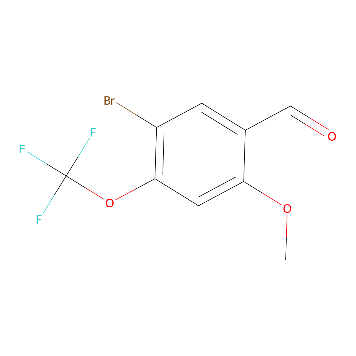 5-Bromo-2-methoxy-4-(trifluoromethoxy)benzaldehyde molecular structure, CAS 2226351-55-7