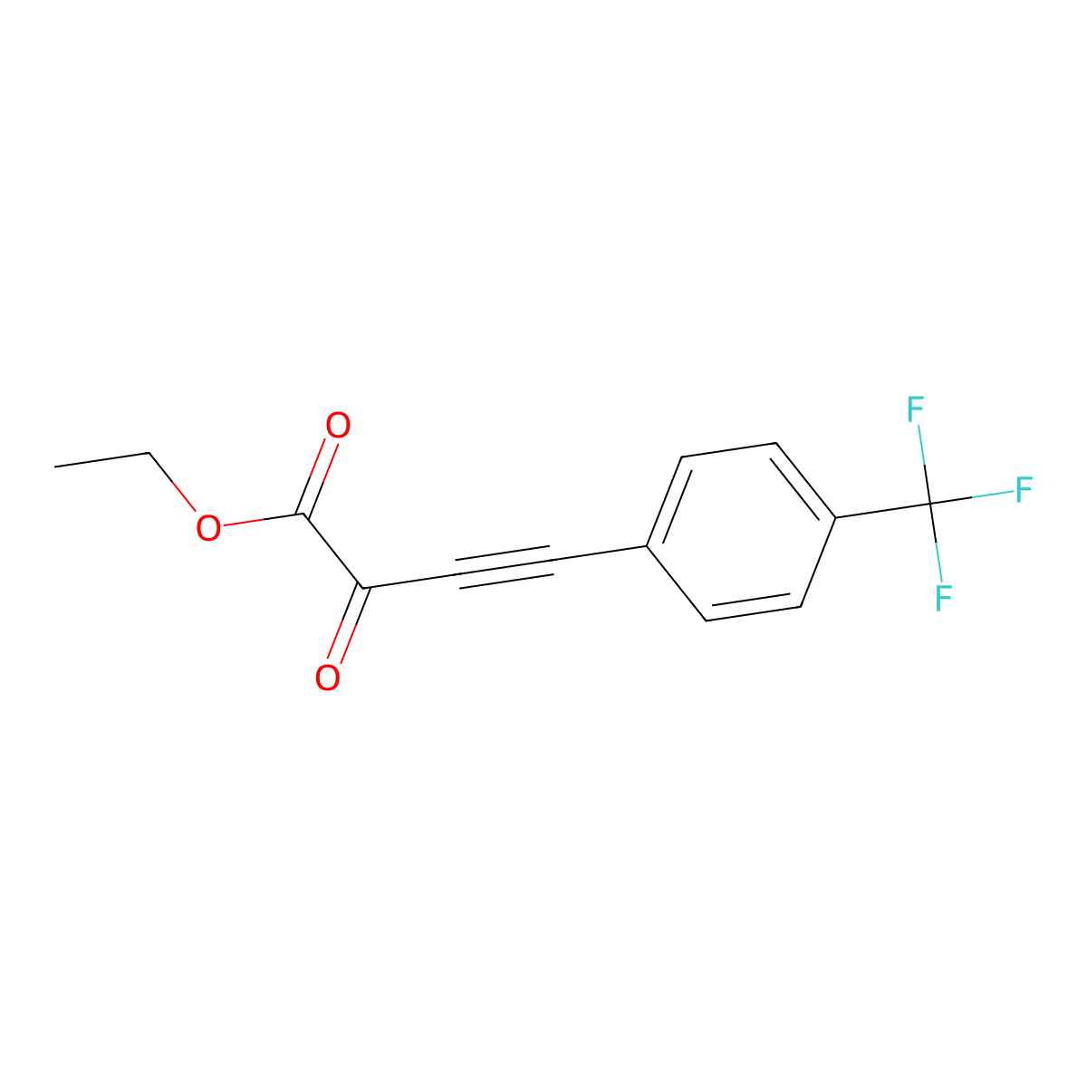Ethyl 2-oxo-4-(4-(trifluoromethyl)phenyl)but-3-ynoate molecular structure, CAS 2226355-62-8