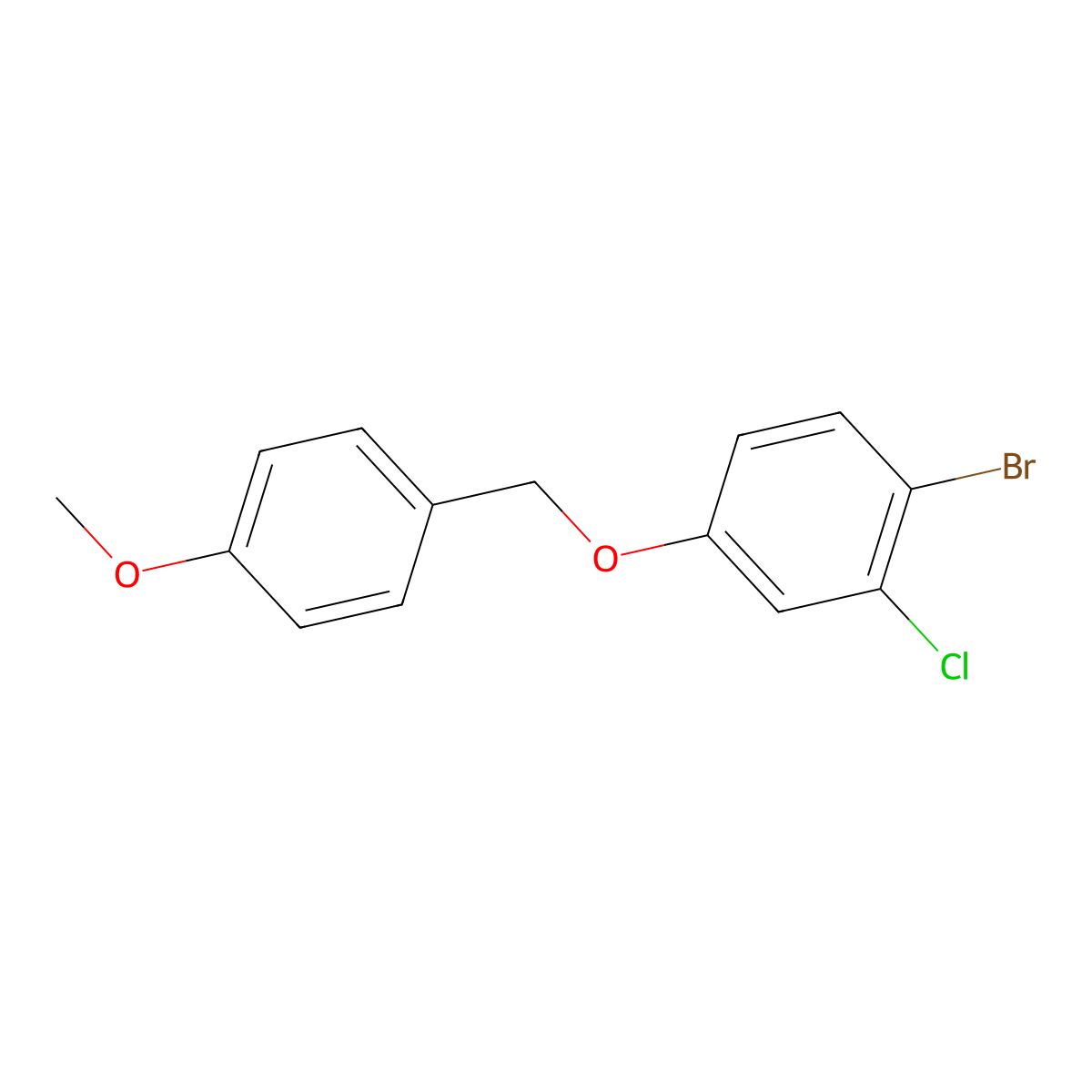 1-Bromo-2-chloro-4-((4-methoxybenzyl)oxy)benzene molecular structure, CAS 2226366-06-7