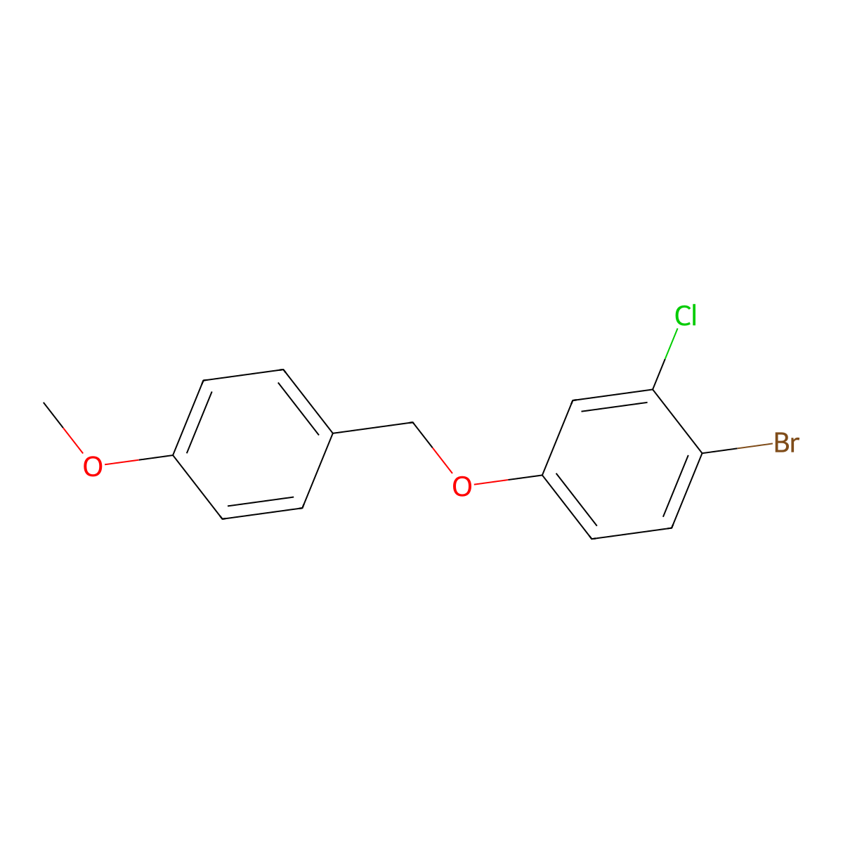 1-Bromo-2-chloro-4-((4-methoxybenzyl)oxy)benzene molecular structure, CAS 2226366-06-7