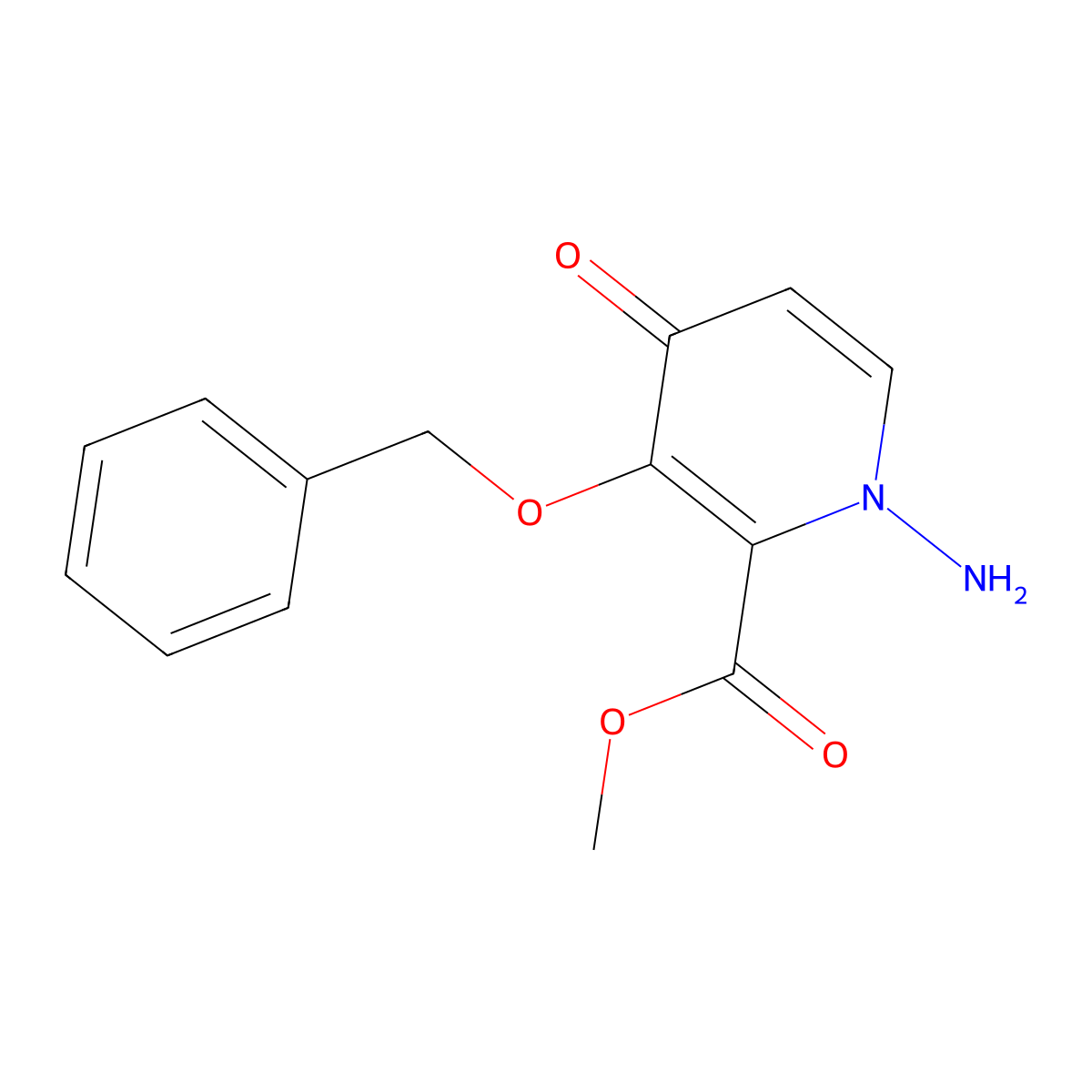 Methyl 1-amino-3-(benzyloxy)-4-oxo-1,4-dihydropyridine-2-carboxylate molecular structure, CAS 2226366-36-3