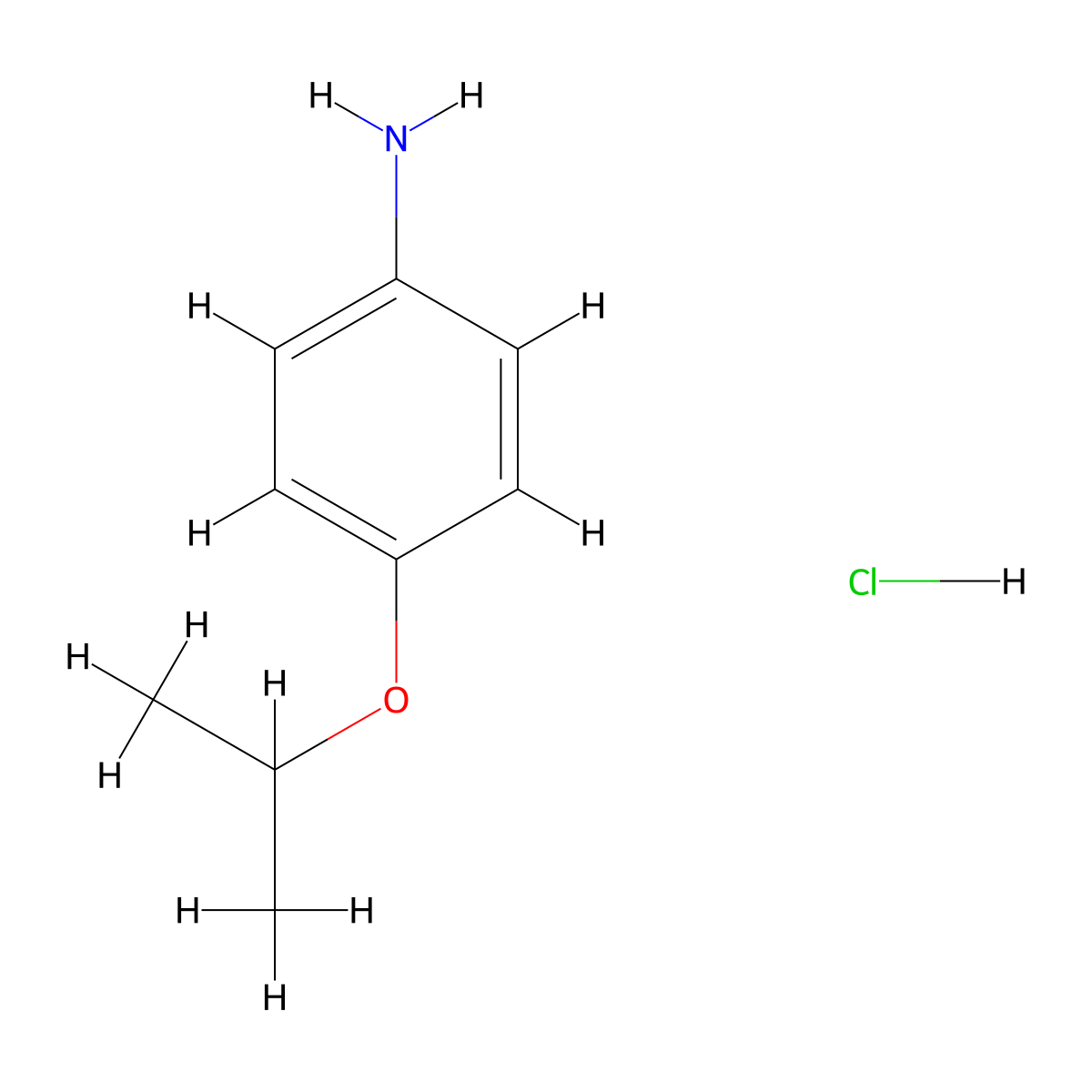 4-Isopropoxy-phenylamine hydrochloride molecular structure, CAS 222637-85-6