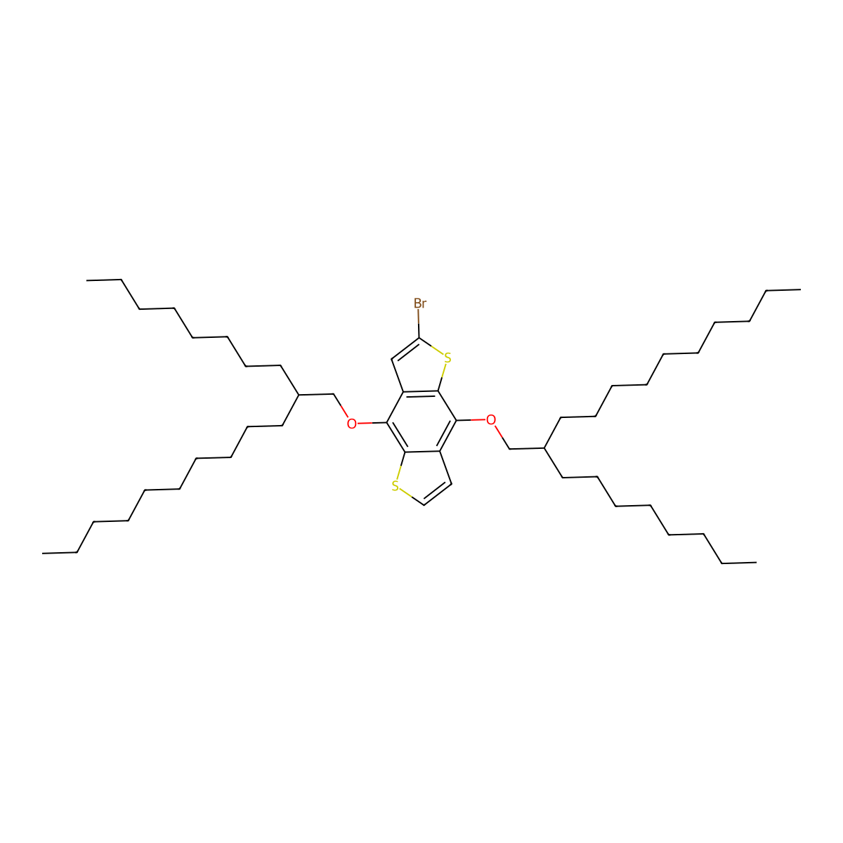 2-Bromo-4,8-bis((2-octyldodecyl)oxy)benzo[1,2-b:4,5-b']dithiophene molecular structure, CAS 2226388-08-3