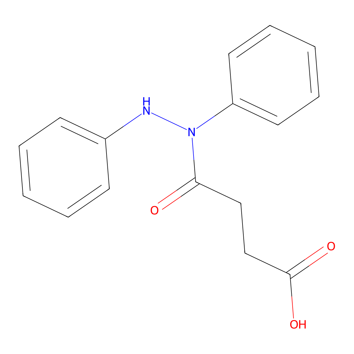 3-(N,N'-Diphenyl-hydrazinocarbonyl)-propionic acid molecular structure, CAS 22264-23-9