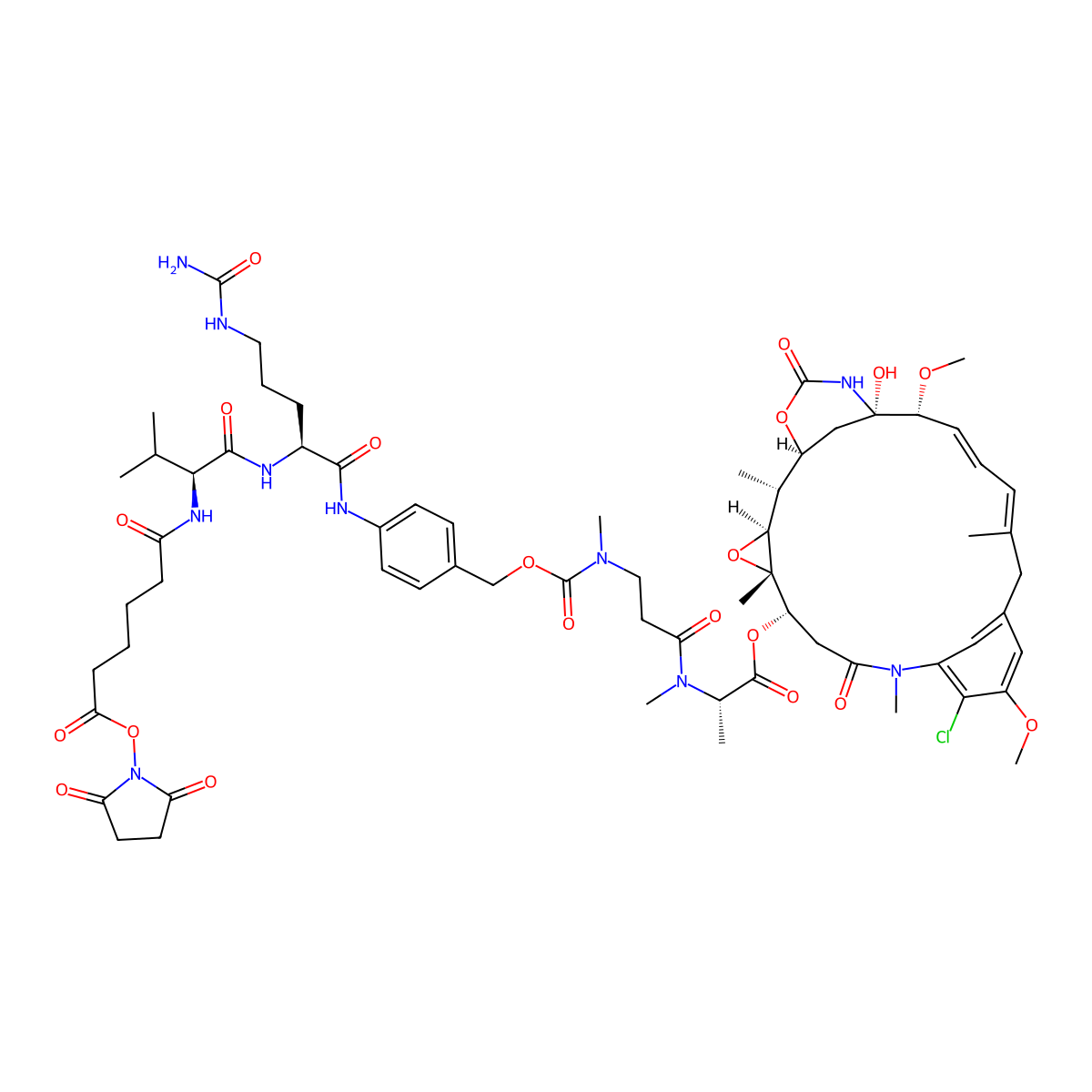 SC-VC-PAB-N-Me-L-Ala-Maytansinol molecular structure, CAS 2226467-76-9