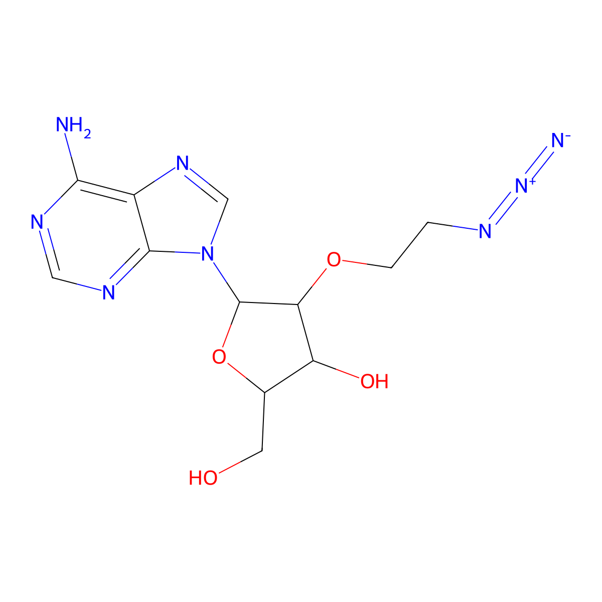 2'-O-(2-Azidoethyl)adenosine molecular structure, CAS 2226475-42-7