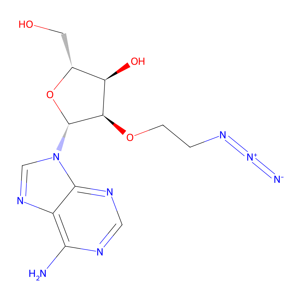 2'-O-(2-Azidoethyl)adenosine molecular structure, CAS 2226475-42-7