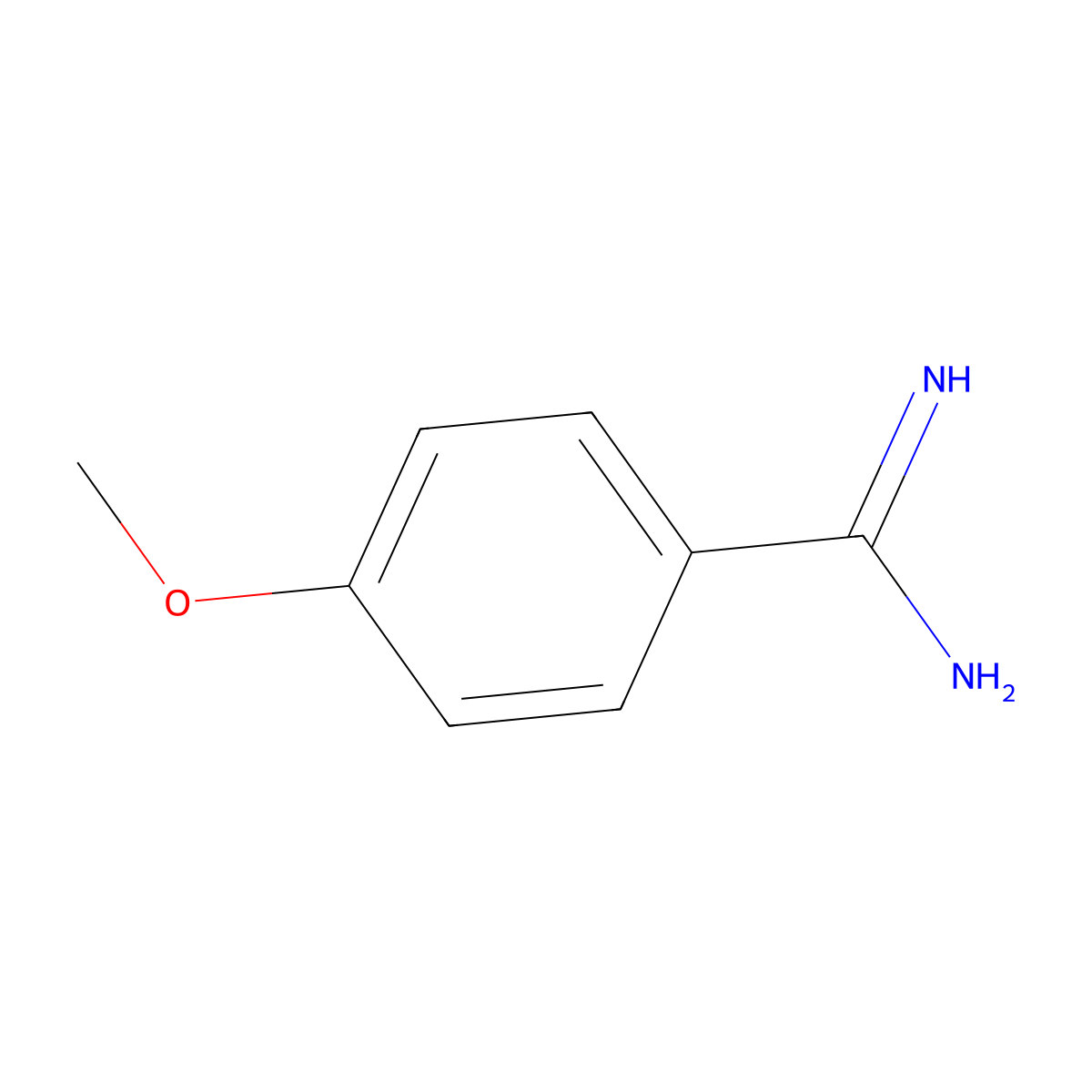 4-Methoxybenzenecarboximidamide molecular structure, CAS 22265-37-8