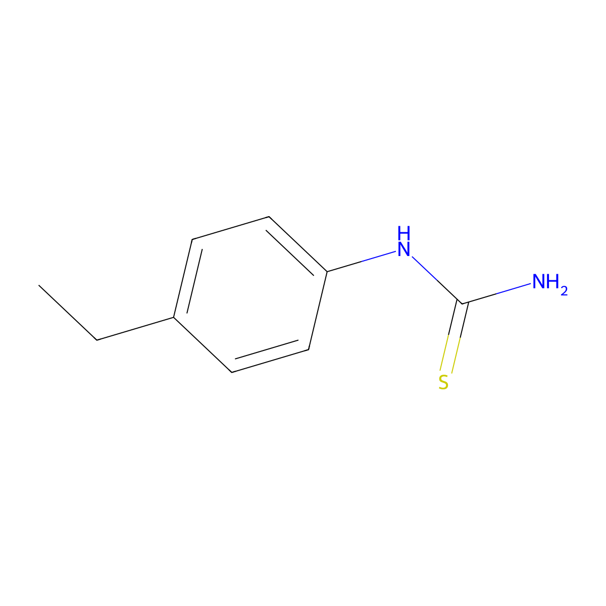 (4-Ethylphenyl)thiourea molecular structure, CAS 22265-78-7
