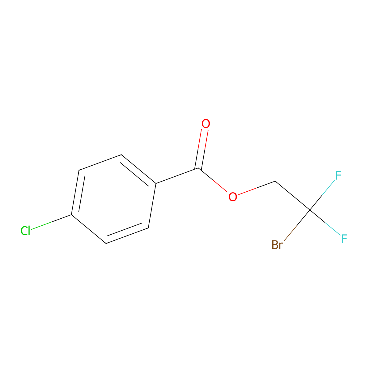 2-Bromo-2,2-difluoroethyl 4-chlorobenzoate molecular structure, CAS 2226504-82-9