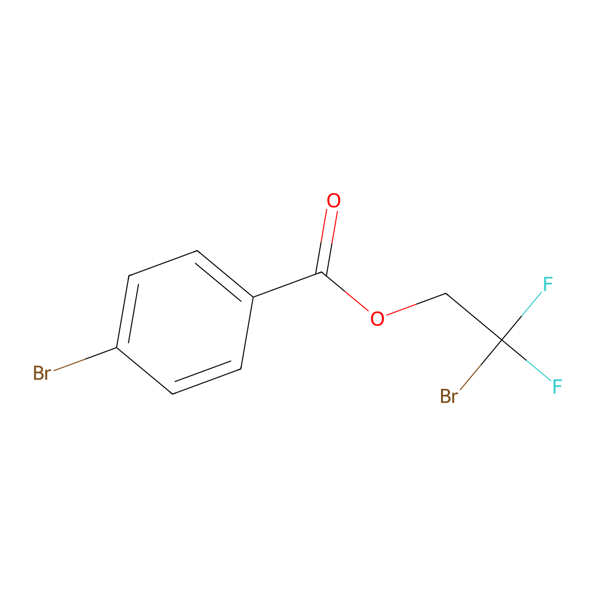 2-Bromo-2,2-difluoroethyl 4-bromobenzoate molecular structure, CAS 2226504-83-0