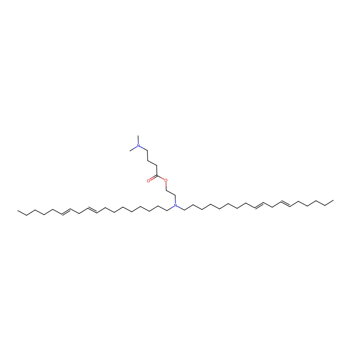 2-[Bis(octadeca-9,12-dienyl)amino]ethyl 4-(dimethylamino)butanoate molecular structure, CAS 2226547-25-5