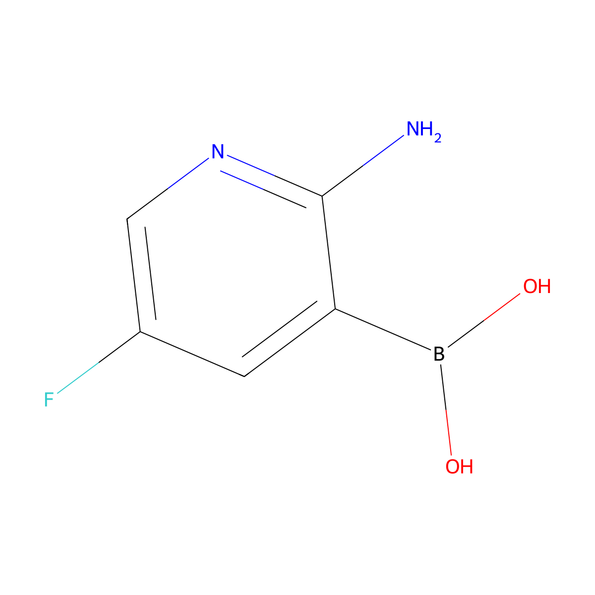 (2-Amino-5-fluoropyridin-3-yl)boronic acid molecular structure, CAS 2226649-71-2