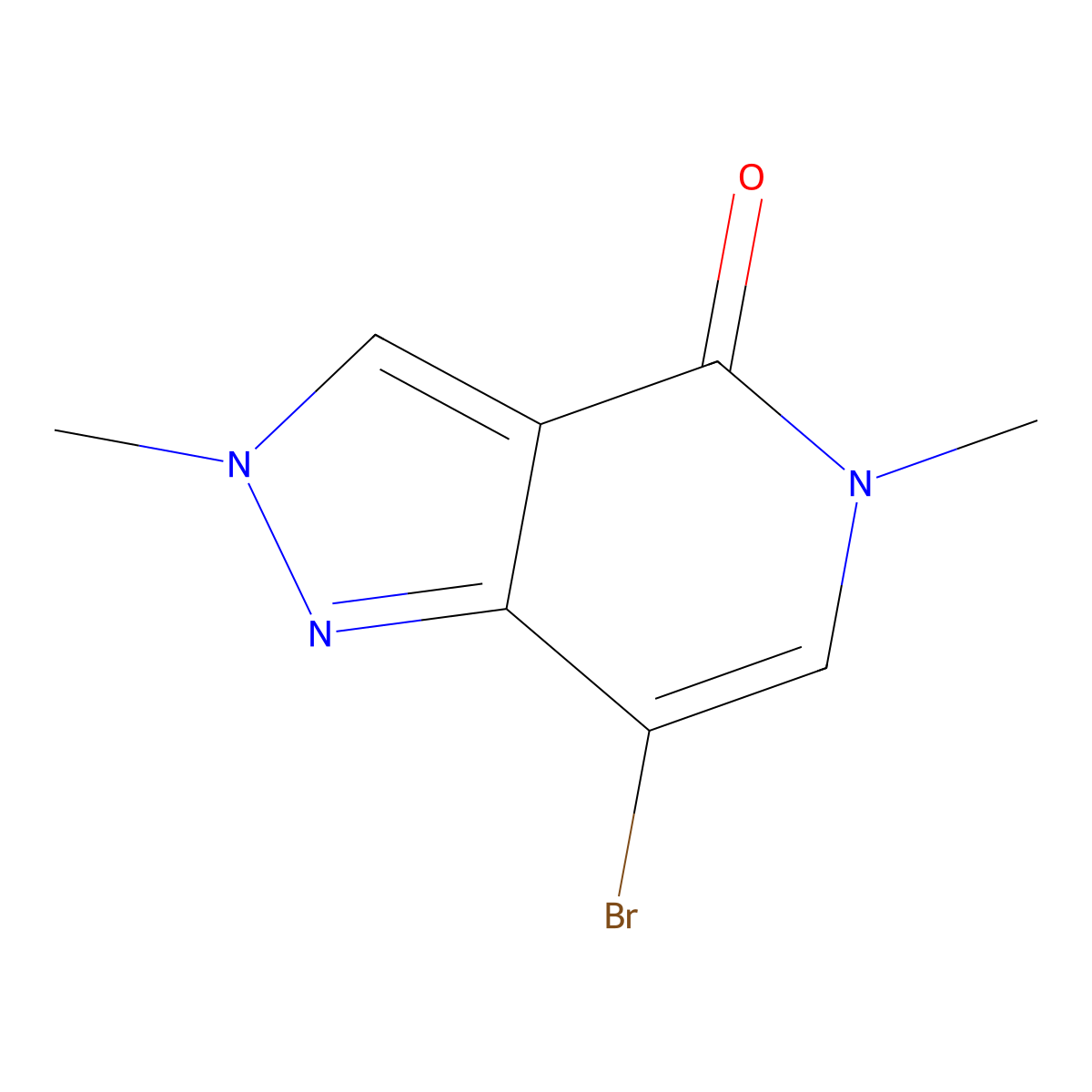 7-bromo-2,5-dimethyl-2H,4H,5H-pyrazolo[4,3-c]pyridin-4-one molecular structure, CAS 2226667-72-5