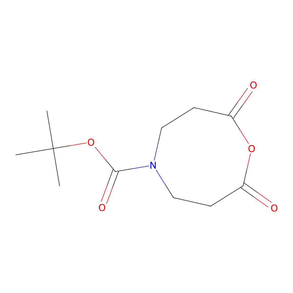 Tert-butyl 2,8-dioxo-1,5-oxazocane-5-carboxylate molecular structure, CAS 2226726-45-8
