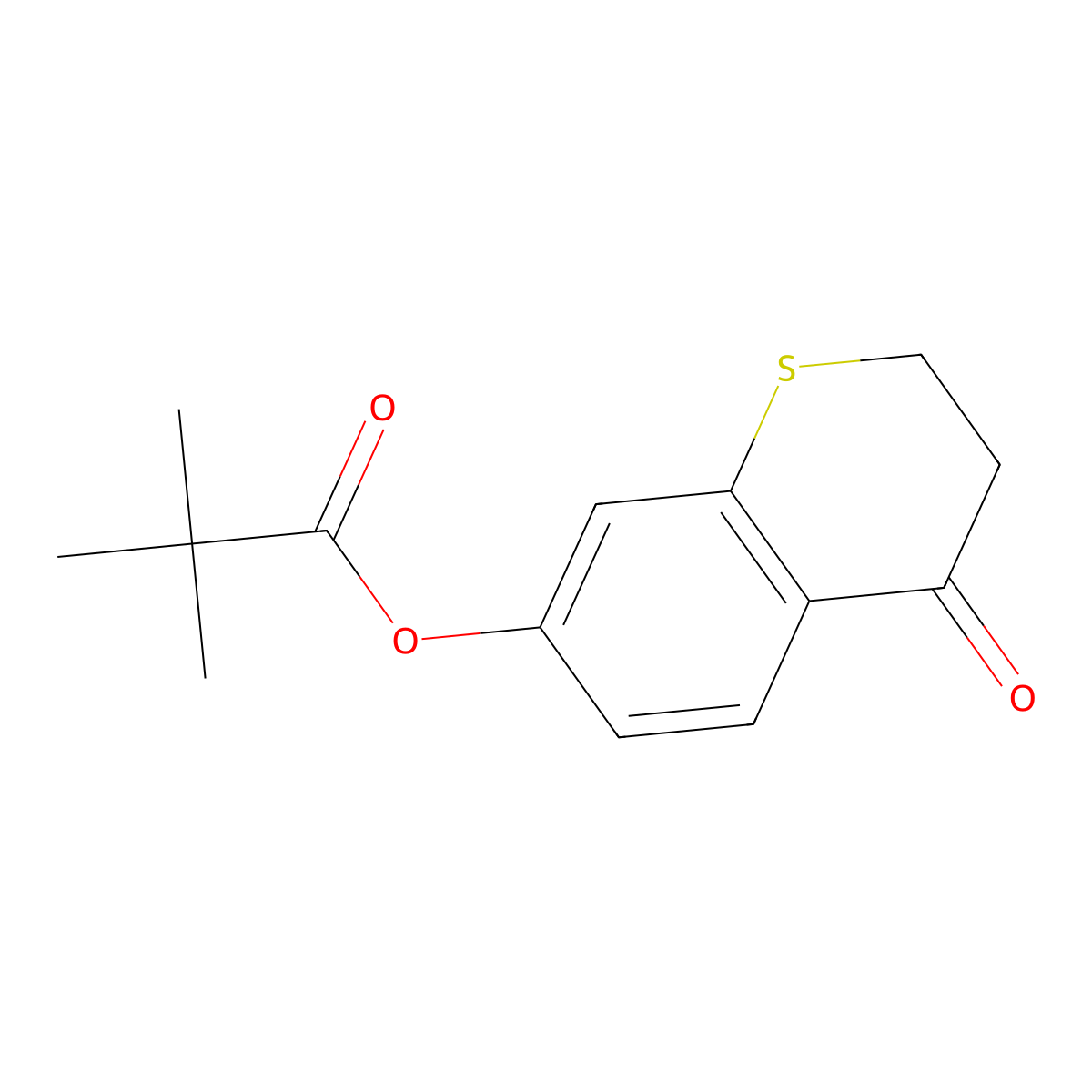 4-Oxothiochroman-7-yl pivalate molecular structure, CAS 2226904-95-4