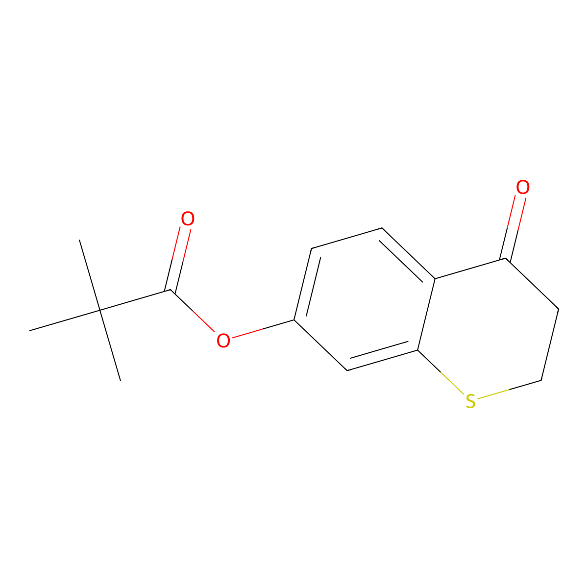4-Oxothiochroman-7-yl pivalate molecular structure, CAS 2226904-95-4