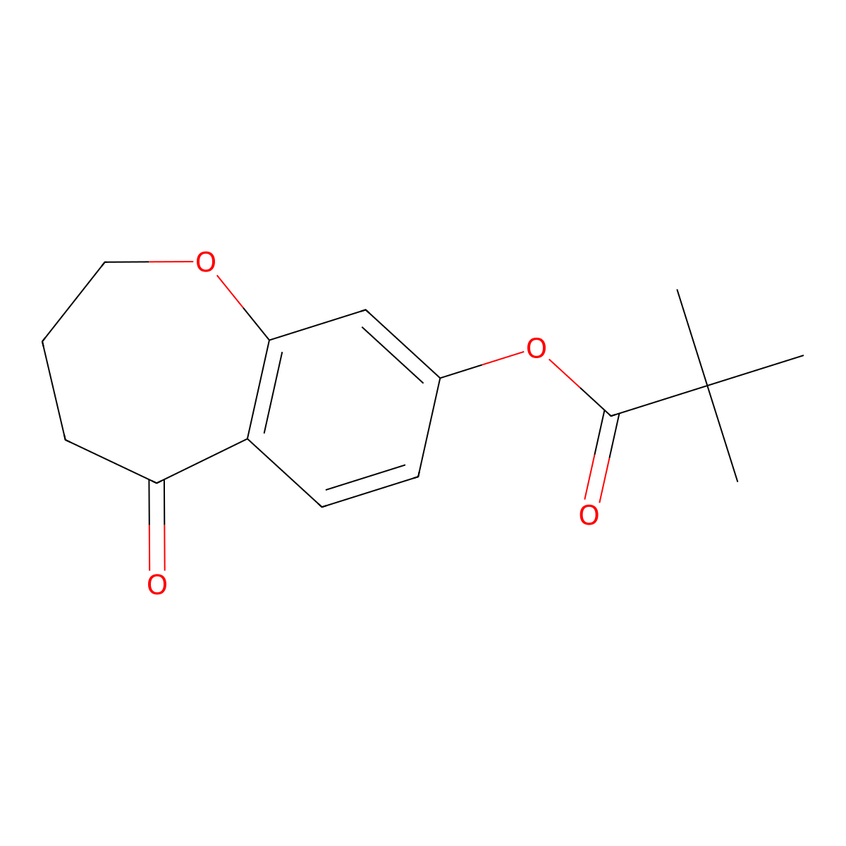 5-Oxo-2,3,4,5-tetrahydrobenzo[b]oxepin-8-yl pivalate molecular structure, CAS 2226905-01-5