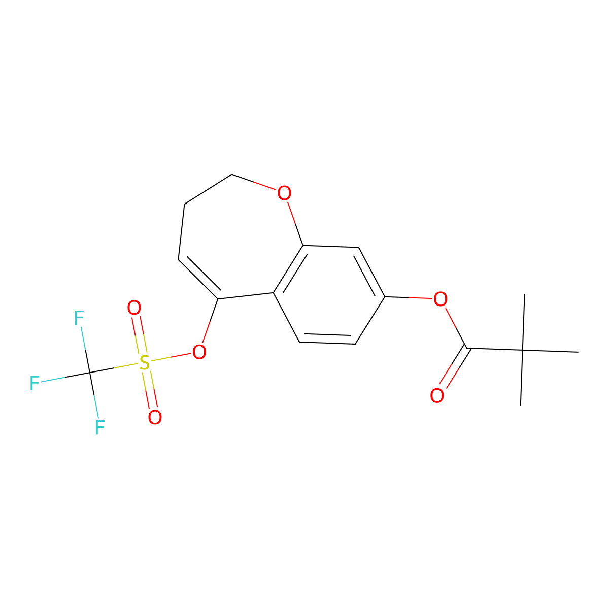 5-(((Trifluoromethyl)sulfonyl)oxy)-2,3-dihydrobenzo[b]oxepin-8-yl pivalate molecular structure, CAS 2226905-02-6